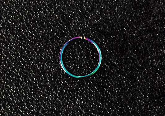 Surgical steel nose ring Multicolor chrome ring size M