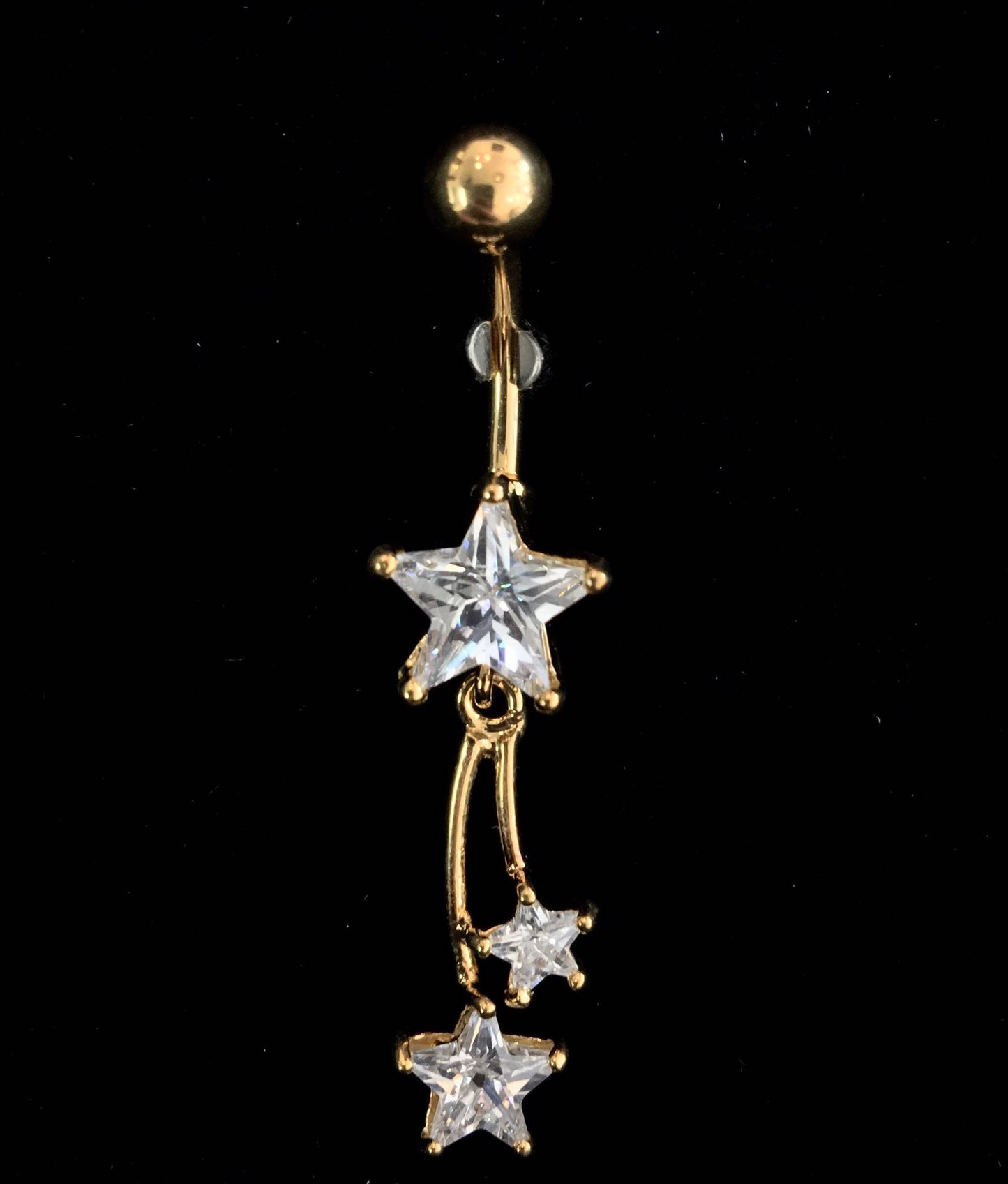 Gold chrome surgical steel piercing - Stars