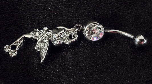 Fairy designer surgical steel piercing with crystals